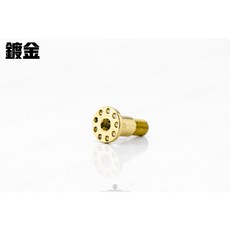 JSM JZ 傑能商行 邊柱螺絲 白鐵螺絲 - 新勁戰 四 4 5代 BWS R FORCE 適用, 1個, 鍍金