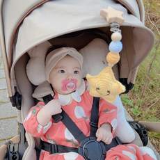 유모차 단 모빌 꼬미네 공방 핸드메이드, 튤립 오렌지, 1개