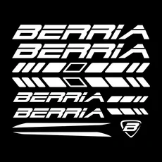 11개/세트 BERRIA 비닐 자전거 스티커 사이클링 애호가를 위해 특별히 제작되었습니다 소재 사용, 03 하얀색