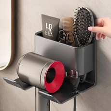 라이크토브 헤어 드라이기 거치대 무타공선반, 그레이, 1개