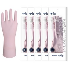 쿼카스마켓 마미손 컬러풀 고무장갑 L 대 x 5개 주방 위생 파스텔 칼라 5컬러, 페일퍼플, 1개