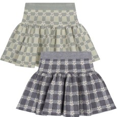 [치크] 체크 꽃 자가드 스웨터 세트 하의 CKSV23W4G