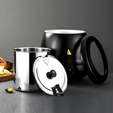 電子控溫不鏽鋼暖湯煲 10L 可調溫 湯鍋, 10L 304不鏽鋼內膽