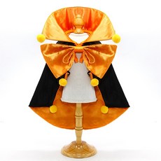 寵物服裝 狗狗貓咪吸血鬼魔法披風斗篷 cosplay造型服飾, 橙色 橙 - 黑, 1個