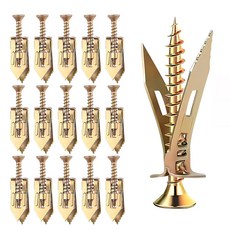 나사 키트가 있는 SOPAMI 100개의 PCS 건식 벽체 자체 드릴링 앵커 50개의 시트록 앵커(0.47X1.18인치) 및 나사로 벽에 구멍을 뚫거나 뚫을 필요가 없습니다