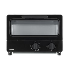 TOSHIBA(도시바) 토스터 오븐 토스터 2장 구이 HTR-PZ3(C) 쉬폰 베이지 온도 조절 기능 첨부 접시 첨부 타, 02 블랙