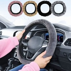 핸들 방지 퍼 손시림 겨울 커버 차량용품 포근한 핸들커버 겨울핸들커버 차량핸들커버 따뜻한핸들커버 부드러운핸들커버+지알트레이딩Shop, 01.블랙