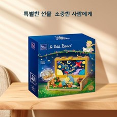 어린왕자 블록 액자 장식 세트 감성 인테리어 미니어처 조립 장난감 선물용 DIY 데스크 오브제, 어린 왕자의 여행 가방