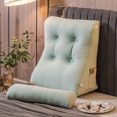 등쿠션 허리쿠션 침대 메모리폼 요추보호 받침대, 1개, J. 빈 그린