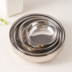 YJ <와이제이> 이중탕기 유광스텐 S M L, 2개, 유광색 소