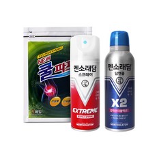 멘소래담 스프레이 익스트림핫 1개 + 딥앤쿨 에어로솔 1개 + 쿨파프 1개, 1세트