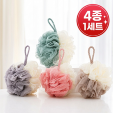 리아르 투톤 소프트 샤워볼 4종 세트, 1세트, 4개입