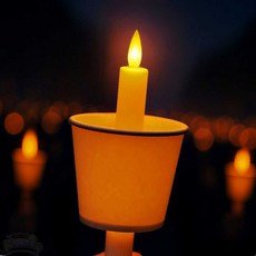 싹마켓몰 LED 집회용 전자촛불 4P