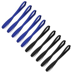 10Pcs 컬러 여성 남성 요가 머리띠 스포츠 미끄럼 방지 탄성 고무 헤어 액세서리, x 10pcs 3