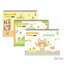 펜피아 양면그림일기 스케치북 345x250mm 12매 랜덤 1개