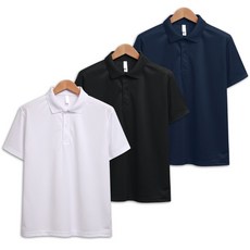 3장 세트 드라이 라운드 반팔 카라 쿨티셔츠 3장세트 남녀공용 기능성 냉감 빅사이즈 (SCC5467PT)