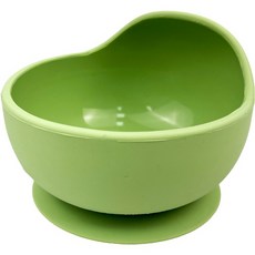 JOLLY 兒童矽膠餐具湯叉組/吸盤碗, 1個, 矽膠吸盤碗-綠色