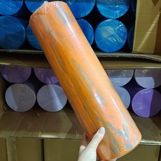 에스이스타 snpe폼롤러 폼롤러 필라테스용품, 1개, 30x10cm 매끄러운 카모 오렌지