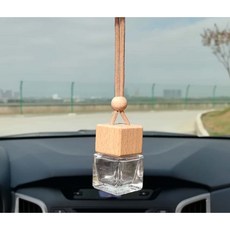 櫸木精油擴香瓶 1個, 方木蓋透明薰香瓶吊飾(空瓶)