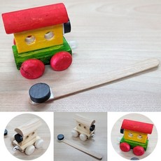 자석으로 가는 나무기차 만들기 창작용 자석 성질 척력 실험 마그넷 트레인 (기본형 3개)