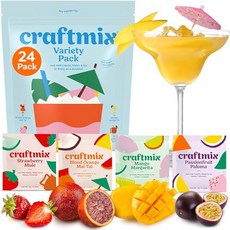 Craftmix Variety Pack Cocktail & Mocktail Drink Mixer Skinny Mixes - Water Flavoring Packets - M, 7g