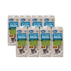 [8차신규입고] 호주 프리미엄 펫밀크 펫츠온 캣앤키튼 락토스프리 고양이 멸균우유 1리터 8팩, 8개, 1L, 우유