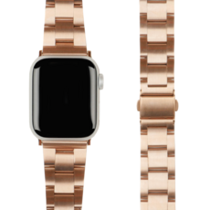 모할랩 애플워치 3/4/5/6/7/8/9/SE 호환 슬림 클라시 메탈 스트랩, 42mm/44mm/45mm, 03로즈골드