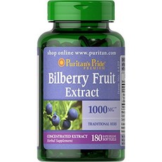 퓨리탄 프라이드 Puritans Pride 빌베리 프루트 추출 1000mg 180정, 1개