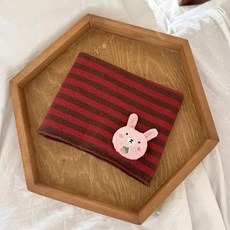 아동 겨울 방한 목도리 방풍 보온 캐릭터 어린이 남아 여아 겨울용, 스트라이프 레드