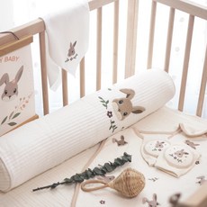 쿵스쿵스 몽글몽글 인견 쿨링 아기바디필로우 여름 죽부인 롱쿠션 롱 애착 베개, 02_[인견]숲속의토끼