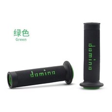 H嚴選好物 多米諾domino A010摩托車通用改裝防滑耐磨舒適手把膠, 黑色+綠字A010款, 1個