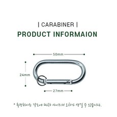 핏블락 고강도 카라비너, 10개, 실버(무광)