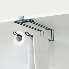 정리 무타공 키친 홀더 주방 타울 수납 행주 걸이 64641pc 1(PC), 색상, 1개