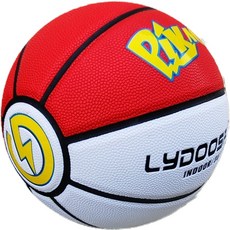 LYDOO 精靈紅白籃球 室內外耐磨防滑運動球, 1個, 精靈紅白5號（10歲以下專用籃球）,球針網兜手環