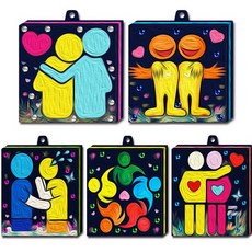 [매직북스] 친구사랑 학교 폭력 예방 큐빅액자 (10개묶음), 1세트, 혼합(A+B+C+D+E 2개씩)