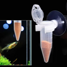 어항 수족관 열대어 구피 다용도 물고기 사료 부착식 급식기, 1개