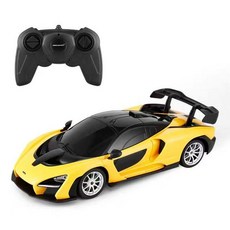 BMW XM 무선 RC 벤츠 페라리 포르쉐 부가티 원격 조종 장난감 자동차 선물, RC카, 19. 맥라렌 세나 옐로우 1/24