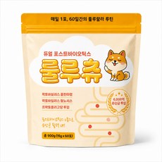 룰루츄 짜먹는 강아지 간식 100억유산균, 60개, 15g, 황태+치킨