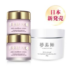 夢素肌 日夜粉嫩如玉組 櫻花粉嫩保濕乳30g (2入) 白玉水凝霜80g (1入), 1個, 2櫻花+1白玉