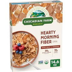 캐스케이디언 팜 유기농 든든한 아침 섬유질 시리얼 통곡물로 Cascadian Farm Organic Hearty Morning Fiber Cereal Made with Whol, 1개