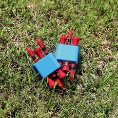 모자 티꽂이 홀더 블루 벨트 수납 티정리 휴대용 가방, 1개