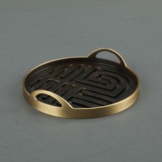 瑞象 黃銅香篆模具 9cm 12cm 香拓打拓工具組 香模香印 香道用具 臺灣出貨, 1個, 雙耳9厘米香篆-古銅色（福字）