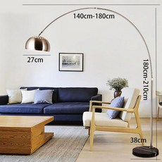 활장스탠드 고급 LED 무드등 긴 조명 활장 북유럽 장, 대형+36W 리모컨 조광 조색