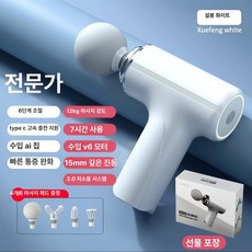 신형 근육 기 미니 진동 무소음 목 마사지 전문가용 건, 베이지화이트 프로페셔널 18kg 21mm, 기본 모델명/품번