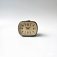 요와 1973 레트로 아날로그 무소음 알람 탁상시계, 더치브라운