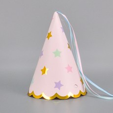 마카롱파티고깔모자(소형)라이트핑크10개입 생일 축하, 1개, 상세페이지 참조