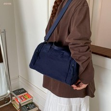 休閒大容量健身運動單肩包, 深藍色, 1個