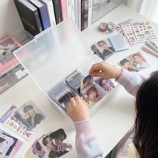 라비노아 대용량 보관 덕질 필수템 깔끔 정리 포카통, 1개, 반투명