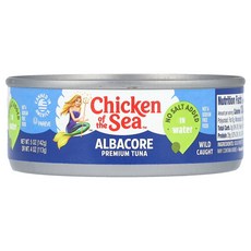 Chicken of Sea Albacore 물에 담근 프리미엄 참치 소금 무첨가 142g(5온스)