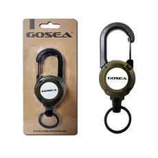GOSEA 카라비너 와이어 핀온릴 GSF-T02 고탄성 키 체인 줄, 카키(GSF-T02-KK), 1개